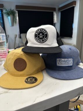 Kids Snapback Hat Trio — Yellow, Blue & White by BinkYBro